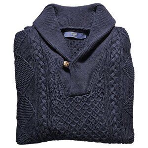 J. Crew Factory Navy Cable Knit Sweater